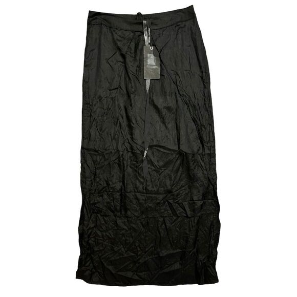 BARBARA I GONGINI NWT Black Silk Avant Garde High-Lo Skirt 40 (10) - Picture 16 of 16